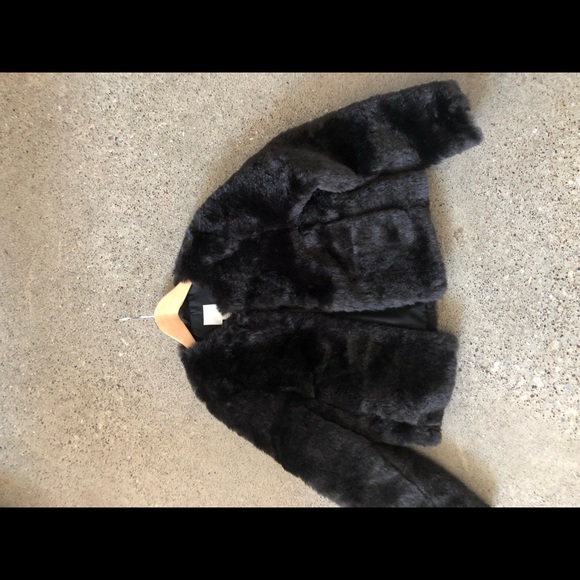 ❌SOLD❌ Cropped Faux Fur Jacket - Picture 2 of 5